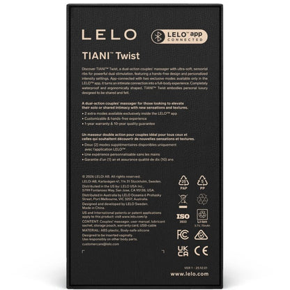 LELO - TIANI VIBRATORE PER COPPIE TWIST LAVANDA
