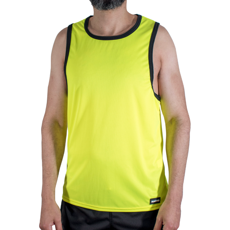 MACHO - CMV001 T-SHIRT DA PALESTRA GIALLA S/M