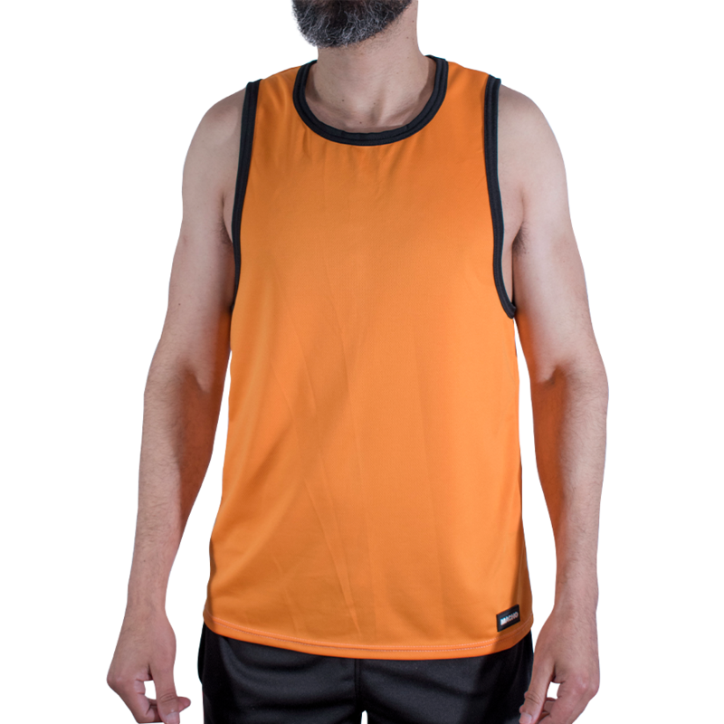 MACHO - CMV005 T-SHIRT DA PALESTRA ARANCIONE S/M