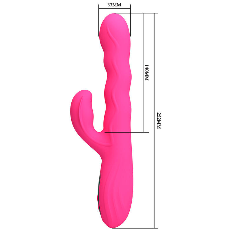PRETTY LOVE - VIBRATORE A CONIGLIO MULTIFUNZIONE INVERNALE CON DISPLAY LED ROSA