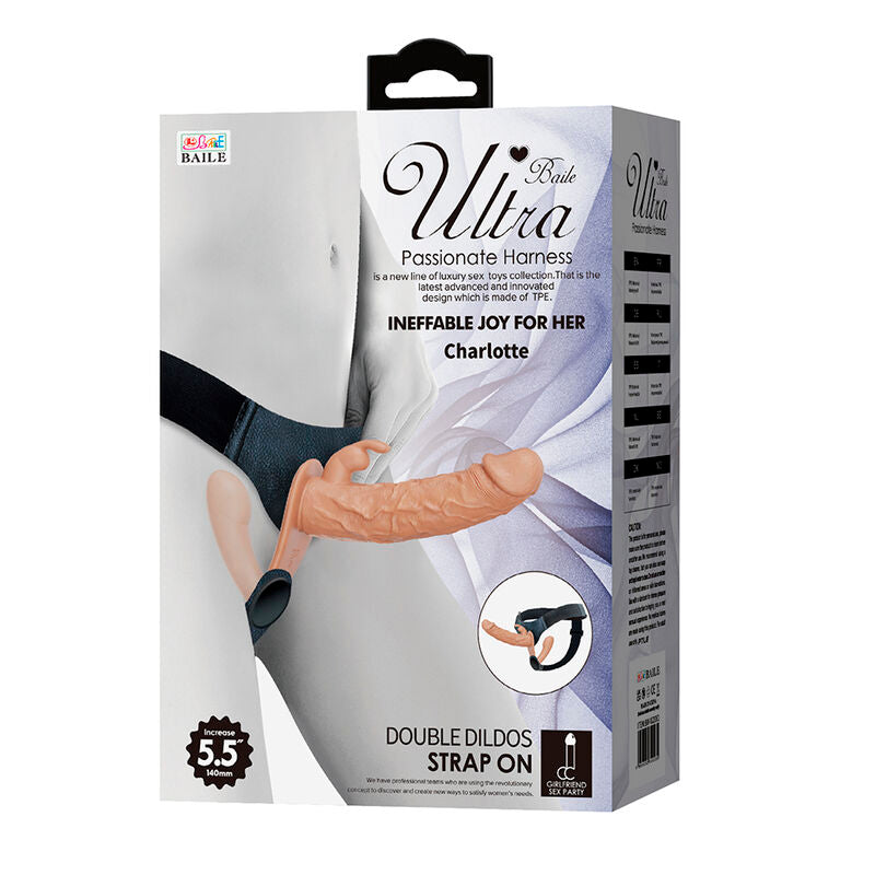 BAILE - CHARLOTTE HOLLOW DOPPIA PENETRAZIONE STRAP-ON FLESH