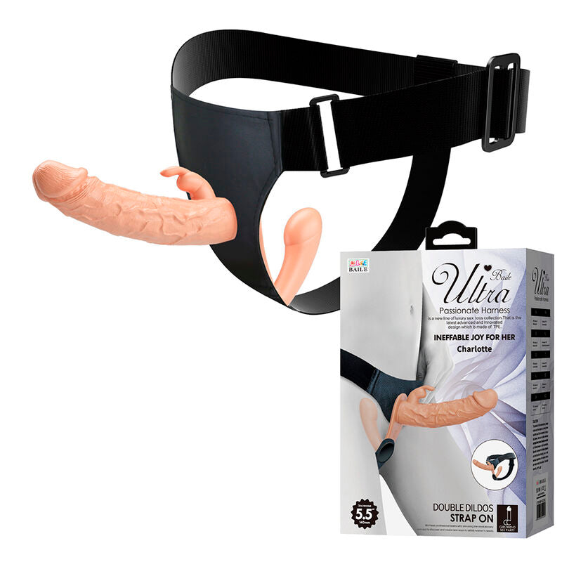 BAILE - CHARLOTTE HOLLOW DOPPIA PENETRAZIONE STRAP-ON FLESH