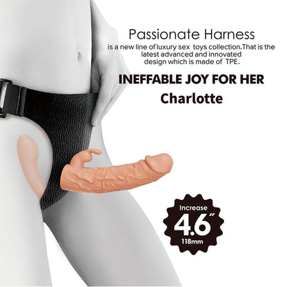 BAILE - CHARLOTTE HOLLOW DOPPIA PENETRAZIONE STRAP-ON FLESH