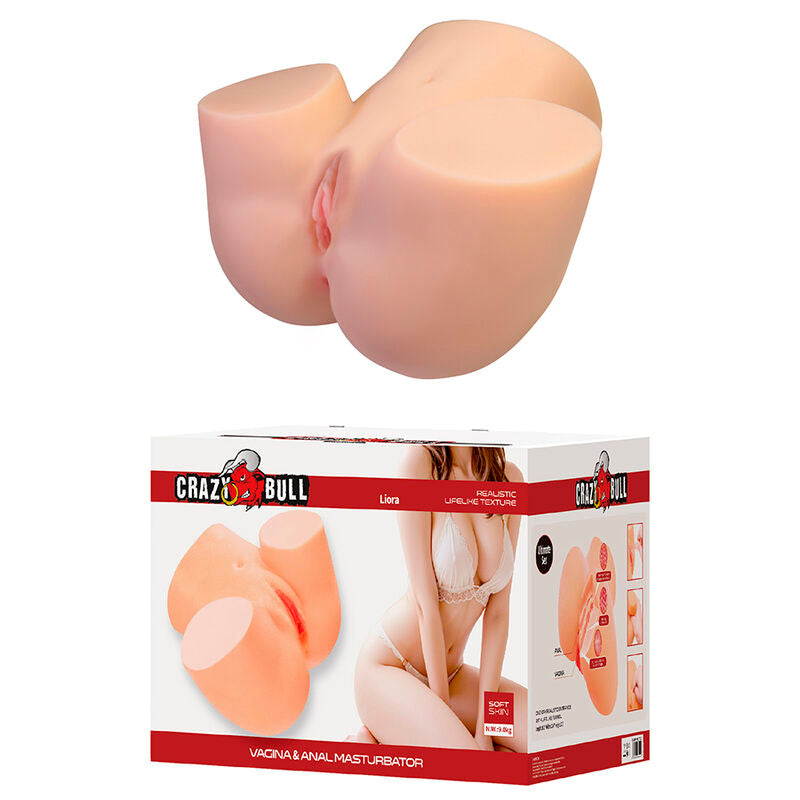 CRAZY BULL - LIORA XXL MASTURBATORE VIBRANTE DOPPIO VAGINALE E ANALE