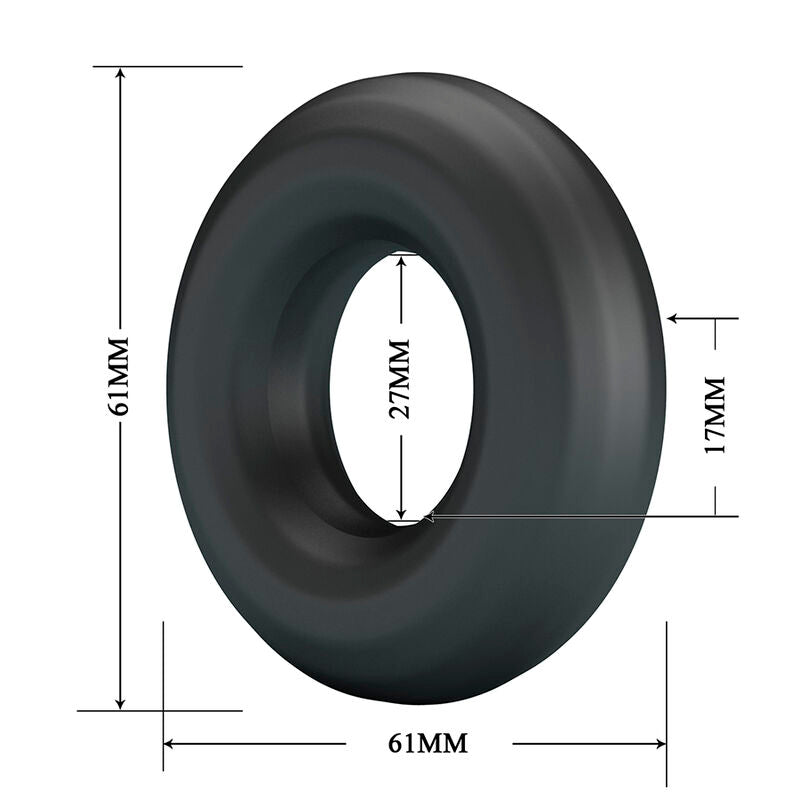 CRAZY BULL - ANELLO PER PENE IN SILICONE SUPER MORBIDO URBAN NERO