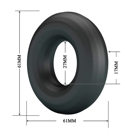 CRAZY BULL - ANELLO PER PENE IN SILICONE SUPER MORBIDO URBAN NERO