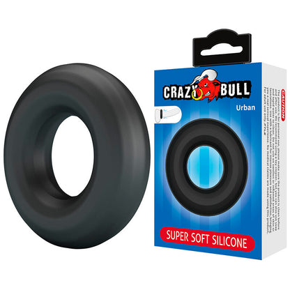CRAZY BULL - ANELLO PER PENE IN SILICONE SUPER MORBIDO URBAN NERO