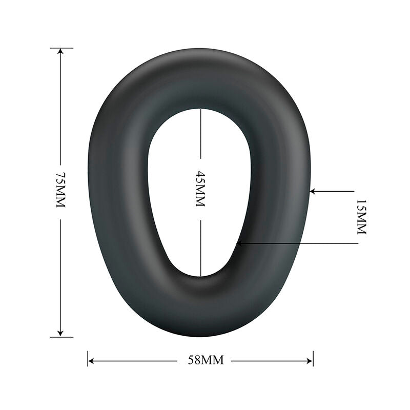 CRAZY BULL - VESPER ANELLO PER PENE IN SILICONE SUPER MORBIDO NERO
