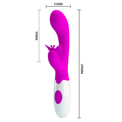 PRETTY LOVE - VIBRATORE A CONIGLIO BUTTERFLY KISS 30 FUNZIONI VIOLA