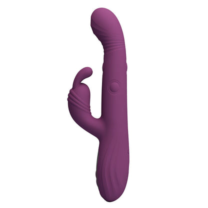 PRETTY LOVE - DEE VIBRATORE A CONIGLIO MULTIFUNZIONE OSCILLANTE E A PERCUSSIONE VIOLA