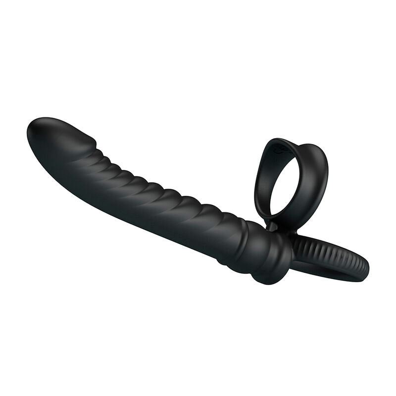 PRETTY LOVE - VIBRATORE ANALE MERRITT CON ANELLO E VIBRAZIONE NERO