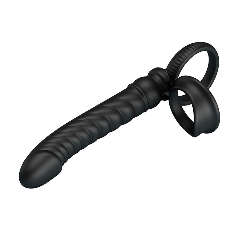 PRETTY LOVE - VIBRATORE ANALE MERRITT CON ANELLO E VIBRAZIONE NERO