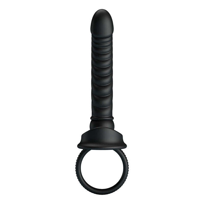 PRETTY LOVE - VIBRATORE ANALE MERRITT CON ANELLO E VIBRAZIONE NERO