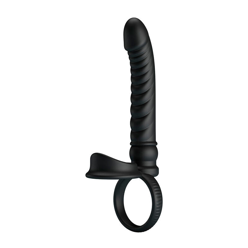 PRETTY LOVE - VIBRATORE ANALE MERRITT CON ANELLO E VIBRAZIONE NERO