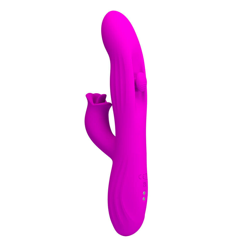 PRETTY LOVE - VIBRATORE OSCILLANTE YALANDA RABBIT CON DISPLAY LED VIOLA