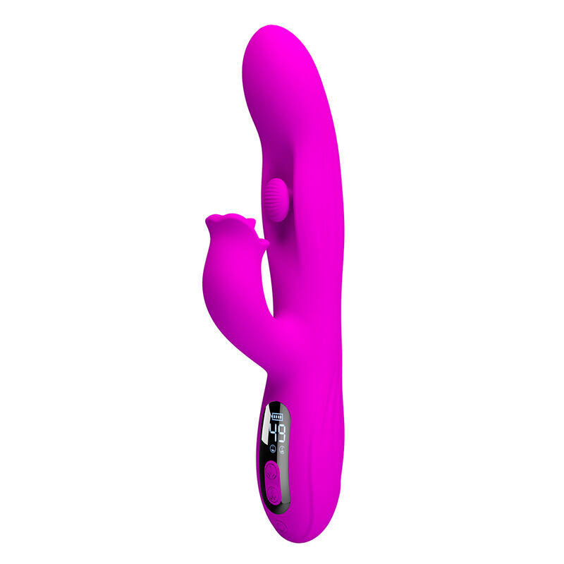 PRETTY LOVE - VIBRATORE OSCILLANTE YALANDA RABBIT CON DISPLAY LED VIOLA