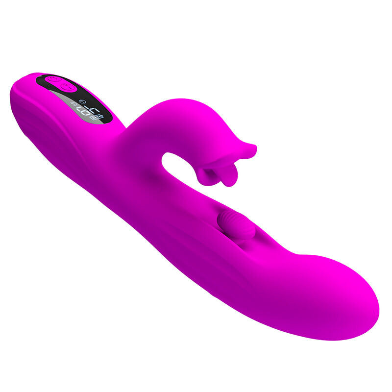 PRETTY LOVE - VIBRATORE OSCILLANTE YALANDA RABBIT CON DISPLAY LED VIOLA