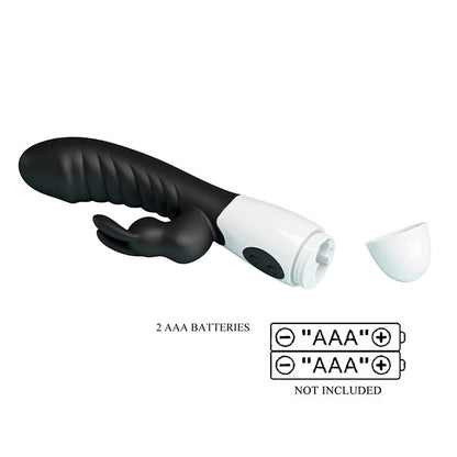 PRETTY LOVE - VIBRATORE A CONIGLIO NAUGHTY BUNNY CON 30 FUNZIONI NERO