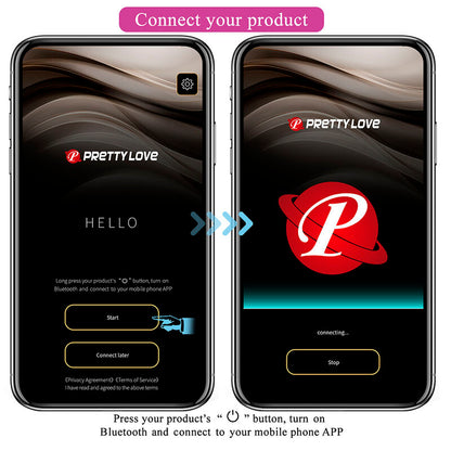 PRETTY LOVE - VIBRATORE A UOVO KLAY CON SPINTA, CONTROLLO TRAMITE APP, VIOLA