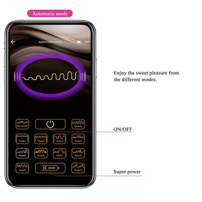 PRETTY LOVE - VIBRATORE A UOVO KLAY CON SPINTA, CONTROLLO TRAMITE APP, VIOLA