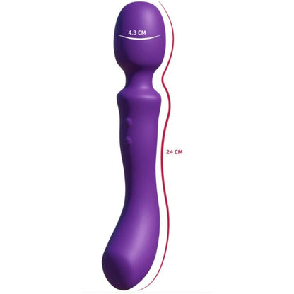 SHE.E.O - BACCHETTA MASSAGGIANTE VIBRANTE A DOPPIA ESTREMITÀ VIOLA
