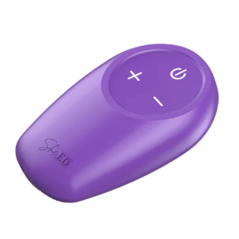 SHE.E.O - STIMOLATORE ANALE VIBRANTE ROTANTE CON TELECOMANDO VIOLA