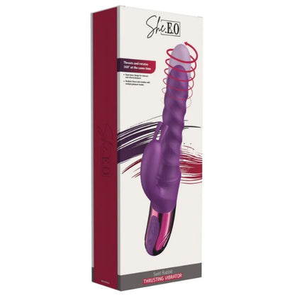 SHE.E.O - VIBRATORE A SPIRALE CON CONIGLIO VIOLA