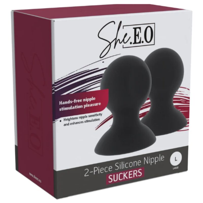 SHE.E.O - COPPETTE A VENTOSA PER CAPEZZOLI IN SILICONE L