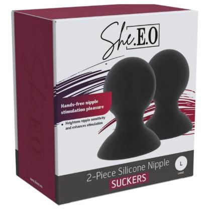 SHE.E.O - COPPETTE A VENTOSA PER CAPEZZOLI IN SILICONE L