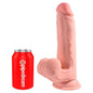 KING COCK PLUS - DILDO REALISTICO A TRIPLA DENSITÀ CON TESTICOLI OSCILLANTI 23 CM CARNE