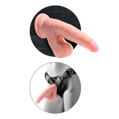 KING COCK PLUS - DILDO REALISTICO A TRIPLA DENSITÀ CON TESTICOLI OSCILLANTI 23 CM CARNE