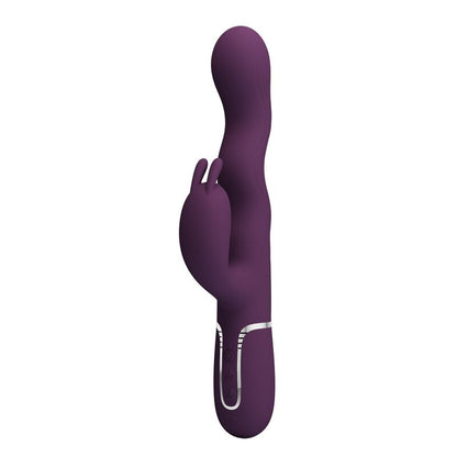 PRETTY LOVE - VIBRATORE A FORMA DI CONIGLIO LOURSEN CON MOVIMENTO DI SPINTA E 7 VIBRAZIONI, RICARICABILE TRAMITE USB, VIOLA