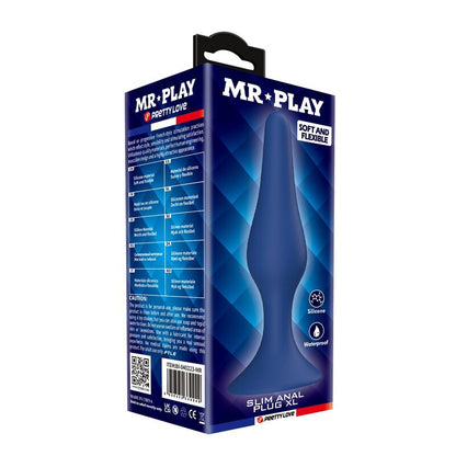 MR PLAY - PLUG ANALE CONICO IN SILICONE BLU XL
