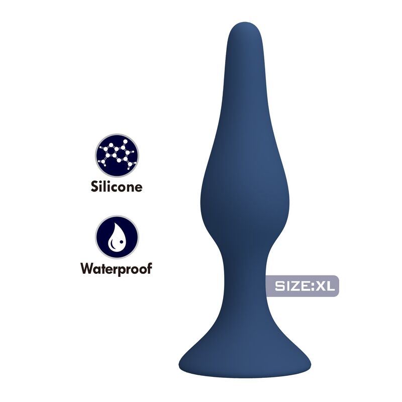 MR PLAY - PLUG ANALE CONICO IN SILICONE BLU XL