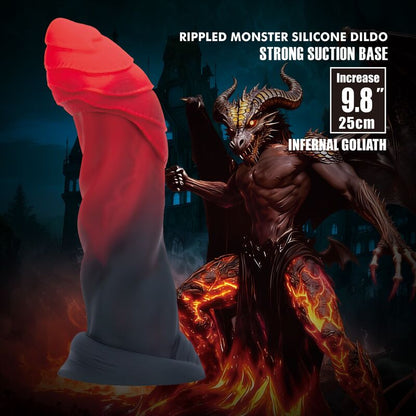 POWER MONSTERS - DILDO IN SILICONE BIGOLIATH BICOLORE FANTASY 25 CM Ø 6 CM