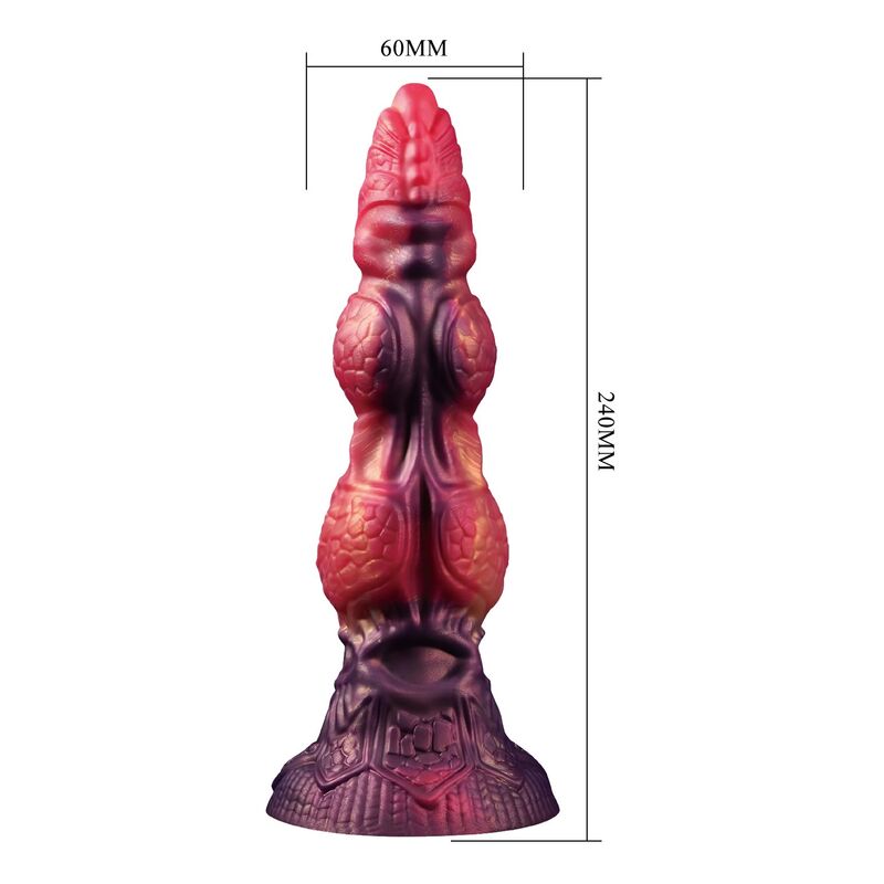 POWER MONSTERS - SAVAGE BEASTLORD TRICOLOR FANTASY DILDO IN SILICONE 24 CM Ø 5 CM