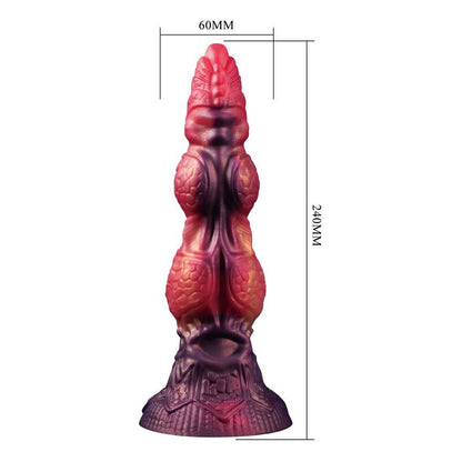 POWER MONSTERS - SAVAGE BEASTLORD TRICOLOR FANTASY DILDO IN SILICONE 24 CM Ø 5 CM
