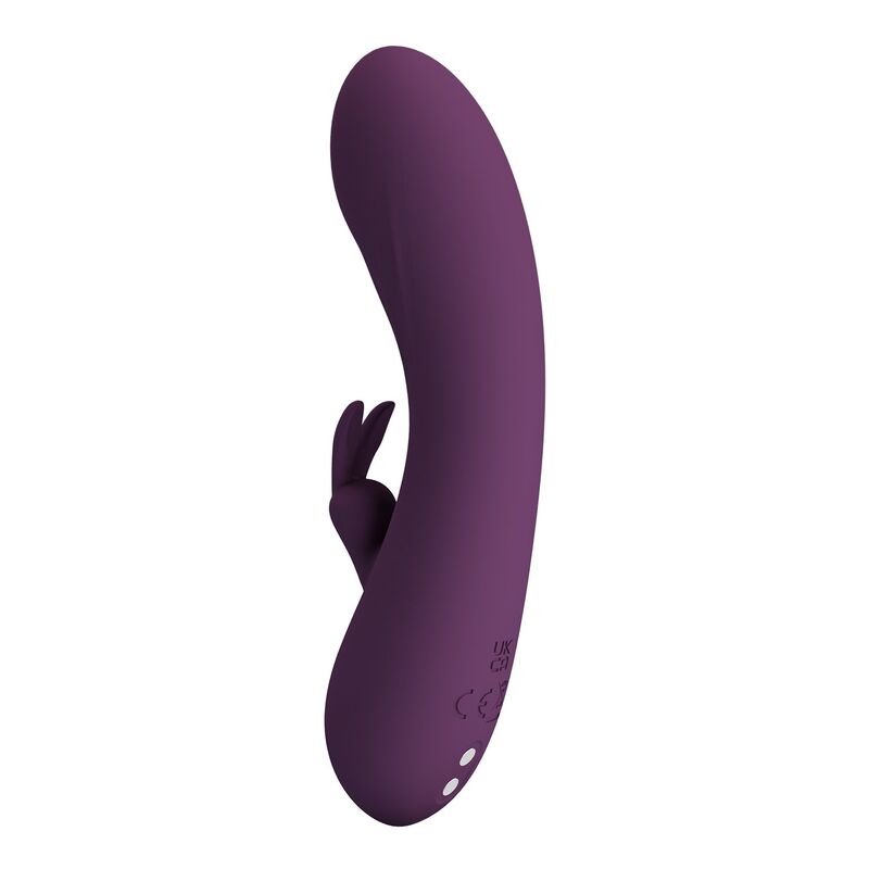PRETTY LOVE - VIBRATORE A FORMA DI CONIGLIO RICARICABILE LANDYN, 10 FUNZIONI, VIOLA
