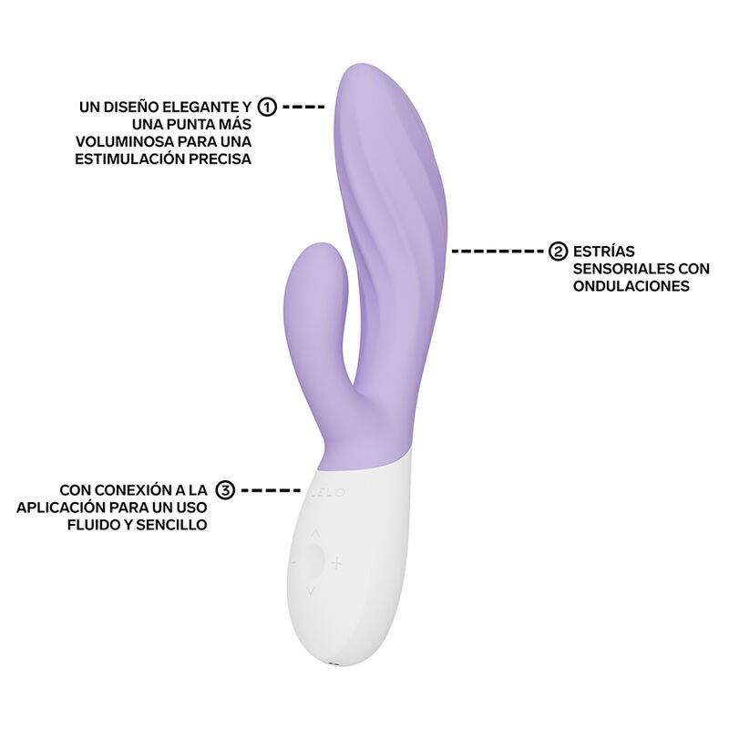 LELO - INA TWIST DOPPIO VIBRATORE A CONIGLIO PER IL PUNTO G E IL CLITORIDE LAVANDA