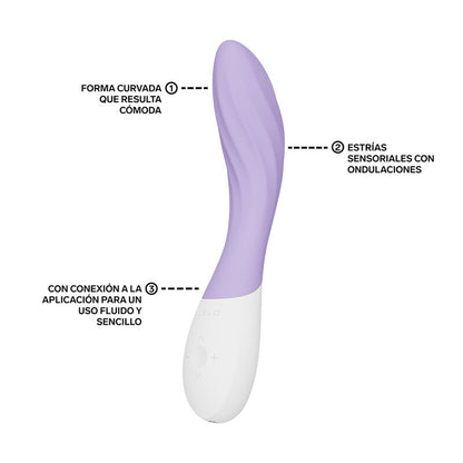 LELO - MONA TWIST VIBRATORE PER IL PUNTO G RICARICABILE E CONTROLLABILE TRAMITE APP, COLORE LAVANDA