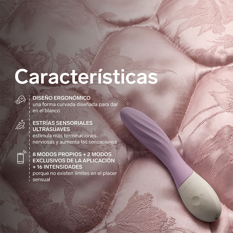LELO - MONA TWIST VIBRATORE PER IL PUNTO G RICARICABILE E CONTROLLABILE TRAMITE APP, COLORE LAVANDA