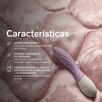 LELO - MONA TWIST VIBRATORE PER IL PUNTO G RICARICABILE E CONTROLLABILE TRAMITE APP, COLORE LAVANDA