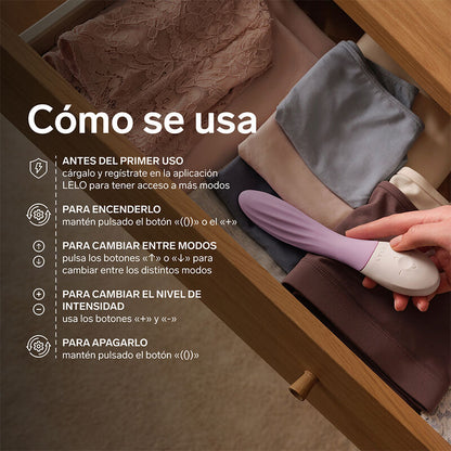 LELO - MONA TWIST VIBRATORE PER IL PUNTO G RICARICABILE E CONTROLLABILE TRAMITE APP, COLORE LAVANDA