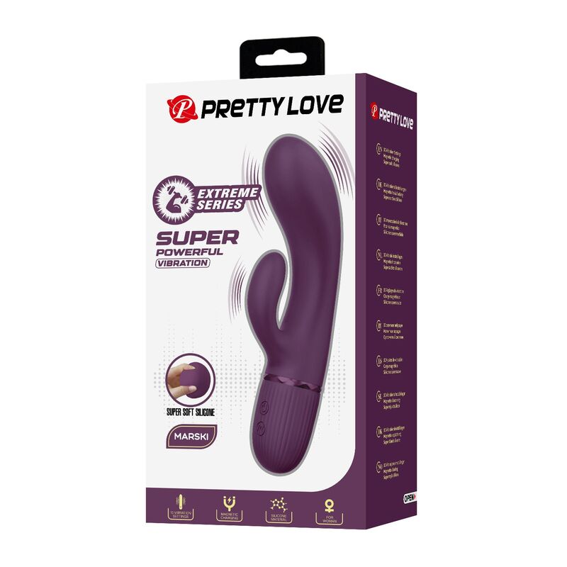 PRETTY LOVE - MARGIE VIBRATORE A FORMA DI CONIGLIO RICARICABILE 10 FUNZIONI VIOLA