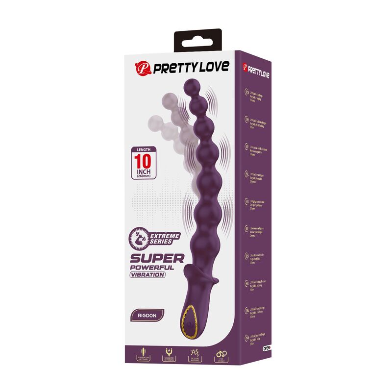 PRETTY LOVE - VIBRATORE ANALE RICARICABILE MADISON CON 10 FUNZIONI