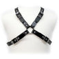 LEATHER BODY - IMBRACATURA CON FIBBIA NERA PER UOMO