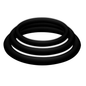 JOYDIVISION POTENZDUO - PLUS SET 3 ANELLI NERO - S, M, L