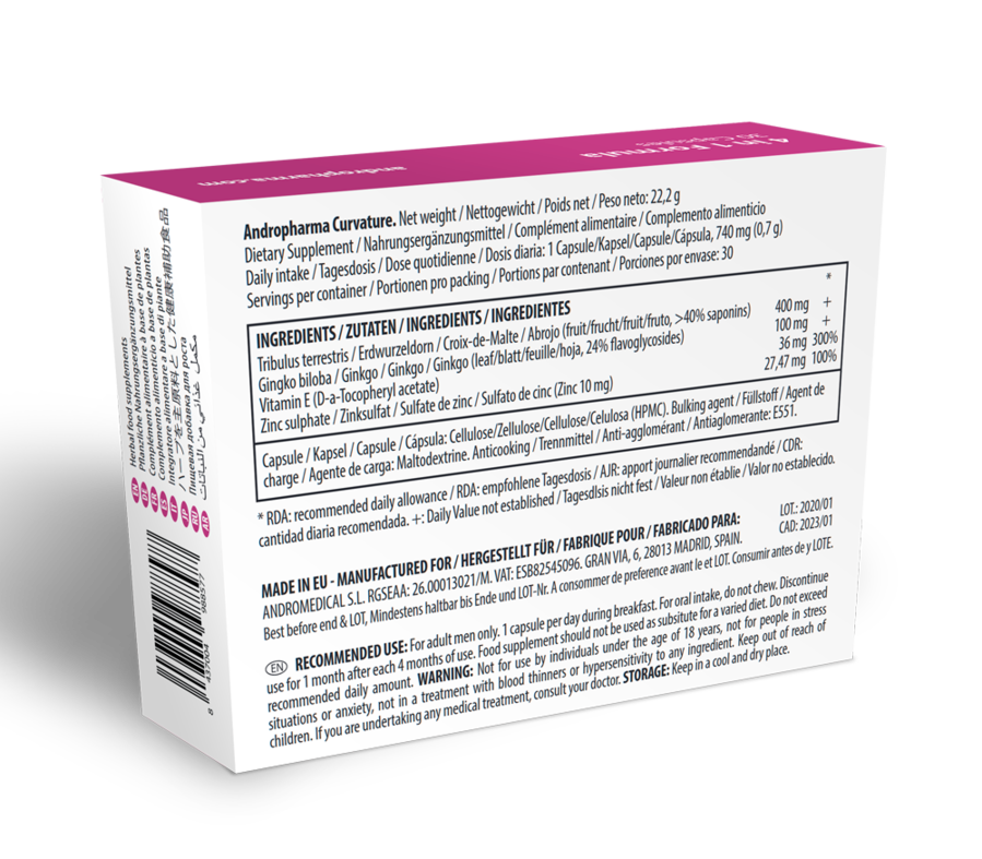 Andropharma Curvature – Integratore alimentare per il benessere maschile