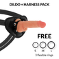 CYBER SILICOCK - ANSEL STRAP-ON CON 3 ANELLI GRATIS 15.5 CM -O- 2.9 CM